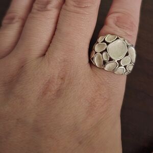 925 Sterling Silver Bubble Ring Size 9